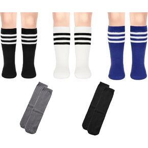 ENBAOHUI 5 Packs Toddler Soccer Socks Kids Tube Socks Girls Boys Soccer Socks Toddler Knee High Socks in Kuwait