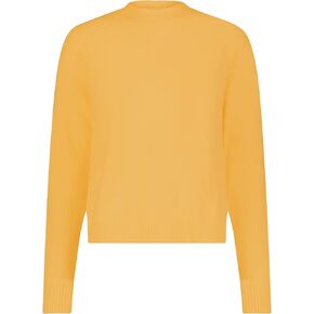 Minnie Rose Womens Long Sleeve Shrunken Crew Cashmere Sweater