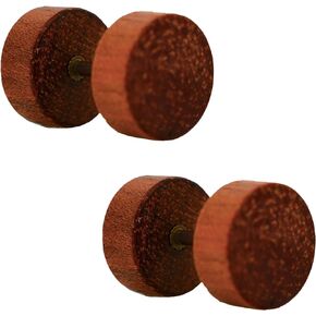 Pierced Owl 16GA Round Wood Fake Cheater Plug Earrings, Sold as a Pair
