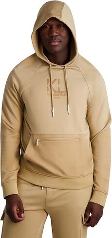 Karl Lagerfeld Paris Men's Solid Logo Stretchy Hoodie in Saudi Arabia