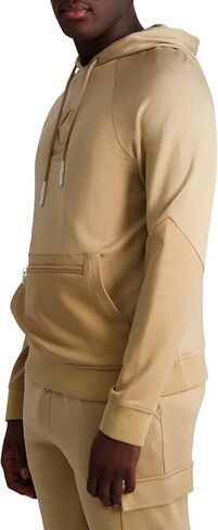 Karl Lagerfeld Paris Men's Solid Logo Stretchy Hoodie in Saudi Arabia