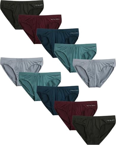 Van Heusen Men's Underwear - 10 Pack Quick Dry Performance Low Rise Briefs (S-XL) in Kuwait