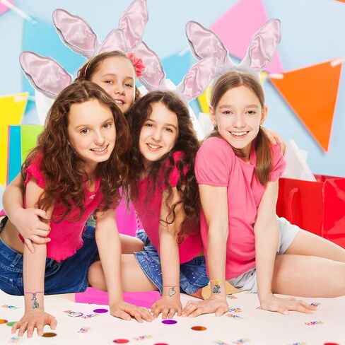 هدايا عيد الفصح من VTYEPOU للفتيات - مجموعة أساور عيد الفصح مكونة من 12 قطعة وأساور أمنيات قابلة للتعديل لطيفة مع بطاقة هدايا وحشو سلة عيد الفصح وهدايا الحفلات in Kuwait