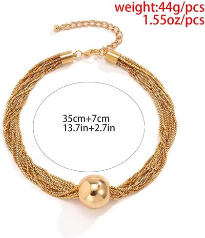asftdcat Exaggerated Large Cylinder Pendant Collar Bone Hip-Hop Trend Metal Multi-Layer Chain Necklace for Girl and Women in Saudi Arabia