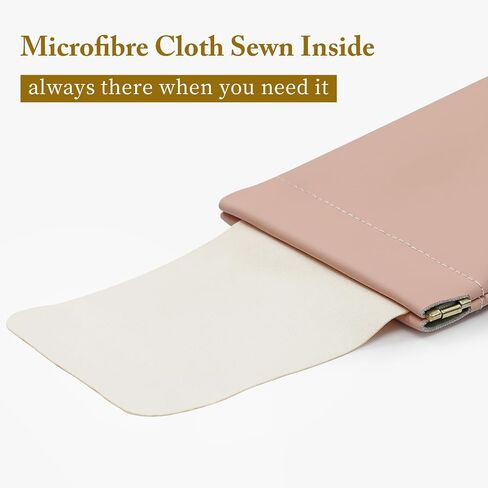 Squeeze Top Sunglass Case, New Organosilicon Soft Leather Eyeglass Glass Case Travel Large Sunglasses Pouch in Saudi Arabia