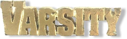 Awards and Gifts R Us 1-1/4 Inch Varsity Chenille Gold Lapel Pin - Package of 20, Poly Bagged in Saudi Arabia