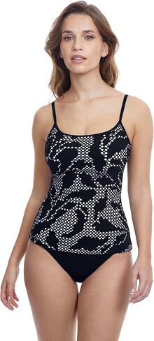 Profile by Gottex Women's Standard Mashrabiya Round Neck Tankini in Saudi Arabia