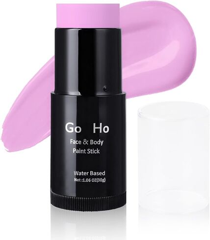 Go Ho Dark Purple Face Body Paint Stick,Water Based Washable Purple Face Paint Stick,Non-toxic Cream Purple Body Paint for Adults Children Halloween Mermaid Monster Ursula Costume Cosplay SFX Makeup in Kuwait