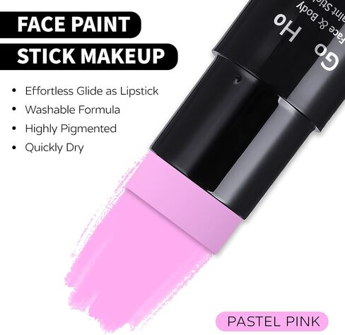 Go Ho Dark Purple Face Body Paint Stick,Water Based Washable Purple Face Paint Stick,Non-toxic Cream Purple Body Paint for Adults Children Halloween Mermaid Monster Ursula Costume Cosplay SFX Makeup in Kuwait