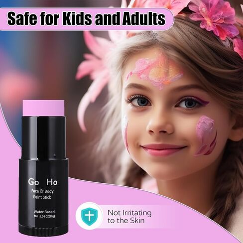 Go Ho Dark Purple Face Body Paint Stick,Water Based Washable Purple Face Paint Stick,Non-toxic Cream Purple Body Paint for Adults Children Halloween Mermaid Monster Ursula Costume Cosplay SFX Makeup in Kuwait