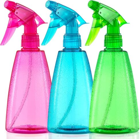 Spray Bottles 3-Pack, 16 Oz, Mist & Stream, Plastic Water Spray Bottle for Hair, Plants, Cleaning Solutions, BBQ, Cat Dog Spray Correction Behavior - Leak Proof - Empty Spray Bottles in Saudi Arabia