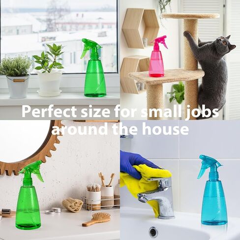 Spray Bottles 3-Pack, 16 Oz, Mist & Stream, Plastic Water Spray Bottle for Hair, Plants, Cleaning Solutions, BBQ, Cat Dog Spray Correction Behavior - Leak Proof - Empty Spray Bottles in Saudi Arabia