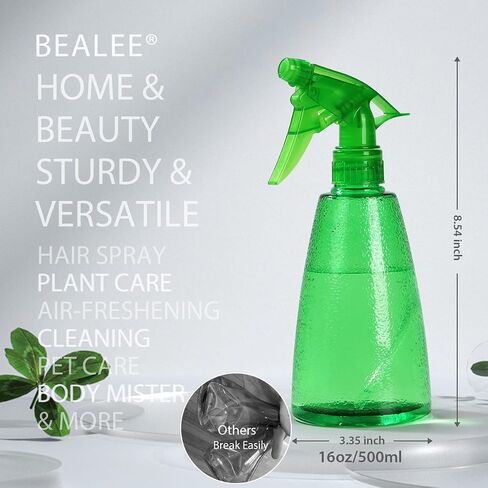 Spray Bottles 3-Pack, 16 Oz, Mist & Stream, Plastic Water Spray Bottle for Hair, Plants, Cleaning Solutions, BBQ, Cat Dog Spray Correction Behavior - Leak Proof - Empty Spray Bottles in Saudi Arabia