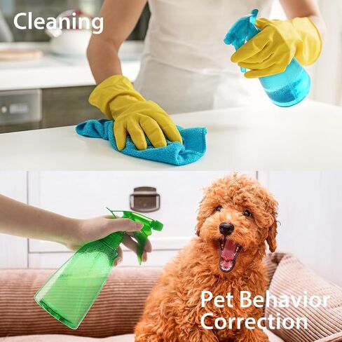 Spray Bottles 3-Pack, 16 Oz, Mist & Stream, Plastic Water Spray Bottle for Hair, Plants, Cleaning Solutions, BBQ, Cat Dog Spray Correction Behavior - Leak Proof - Empty Spray Bottles in Saudi Arabia