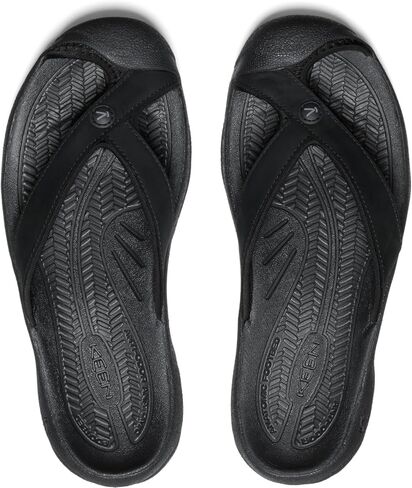 KEEN Women's Waimea H2 Toe Protecting Flip-Flops, Black/Black, 8 in Saudi Arabia