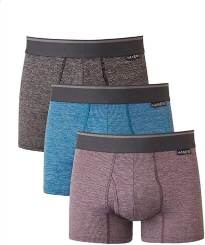Hanes Mens Ultimate Comfort Flex Fit Breathable Stretch Trunk 3-Pack in Saudi Arabia