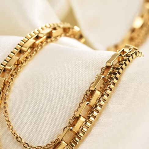 قلادة من الفولاذ المقاوم للصدأ بطبقات ثلاثية من Jude Jewellers بسلسلة مكدسة in Saudi Arabia