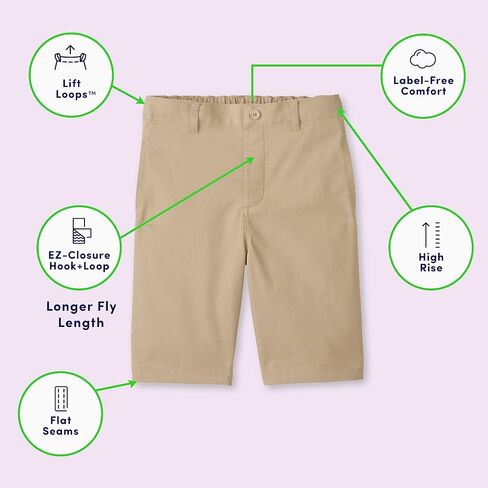 French Toast Boys' Adaptive Bermuda Shorts with Hook and Loop Closure in Saudi Arabia