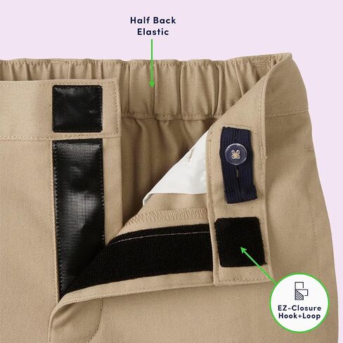 French Toast Boys' Adaptive Bermuda Shorts with Hook and Loop Closure in Saudi Arabia