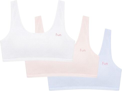 LING DANG GIRL Training Bras for Girls 7-11,10-16 3 Packs Lightweight Breathable in Saudi Arabia