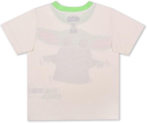 STAR WARS Baby Yoda Boys’ T-Shirt and Jogger with Drawstring Set for Toddler and Little Kids – Beige/Black in Saudi Arabia