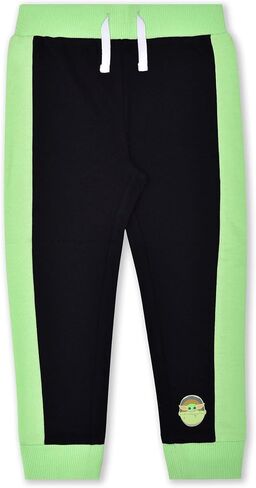 STAR WARS Baby Yoda Boys’ T-Shirt and Jogger with Drawstring Set for Toddler and Little Kids – Beige/Black in Saudi Arabia