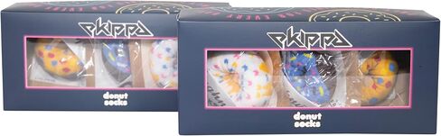 Caroli Health Club Donut Socks Box for Women,3 Pairs of Funky Cotton Socks for Teen Girls,Cute Novelty Gifts for Holidays, Birthday Party-Crazy Fun Thanksgiving Socks in Saudi Arabia