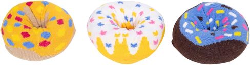 Caroli Health Club Donut Socks Box for Women,3 Pairs of Funky Cotton Socks for Teen Girls,Cute Novelty Gifts for Holidays, Birthday Party-Crazy Fun Thanksgiving Socks in Saudi Arabia
