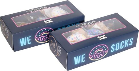 Caroli Health Club Donut Socks Box for Women,3 Pairs of Funky Cotton Socks for Teen Girls,Cute Novelty Gifts for Holidays, Birthday Party-Crazy Fun Thanksgiving Socks in Saudi Arabia
