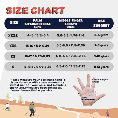 قفازات التزلج للأطفال من MCTi مقاومة للماء وقفازات ثلج شتوية طويلة محبوكة in Kuwait