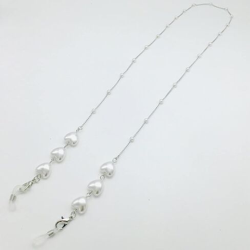 Beads Eyeglasses Chain for Women Heart Pearl Mask Glasses Strap Sunglass Retainer Cord Eyewear Lanyard Gifts for Her in Saudi Arabia