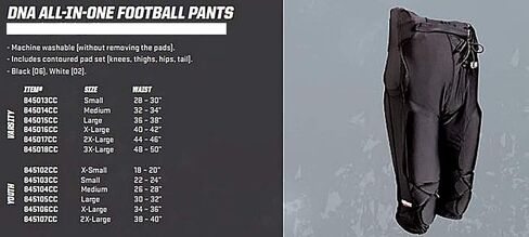Schutt Sports DNA All-in-One Youth Football Pants Integrated Pads in Saudi Arabia