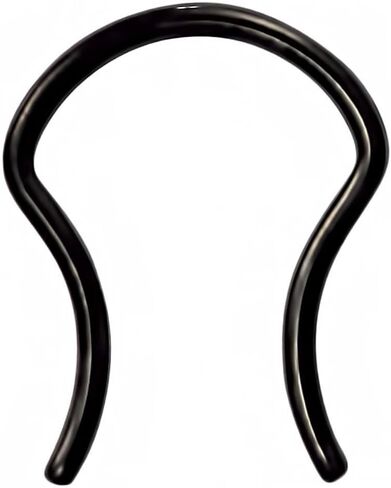Forbidden Body Jewelry 16g Surgical Steel IP Plated Black U-Shaped Flared Ends Septum Ring Retainer in Saudi Arabia