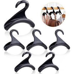 6PCS Purse Handbag Hanger Hooks for Closet, Handbag Organizer Purse Hooks, LIOUCBD Bag Rack Holder Storage for Hanging Tote Bag Backpacks Satchels Crossovers Scarf Belt and Tie (White)
