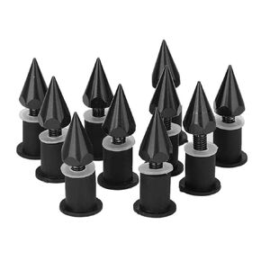 Wind Screen Bolts, M5 Fairing Screws Motorcycle Spike Windshield Bolts Screw Nuts Kit Universal Fit for Motorcycle Bikes Scooters Uses M5 Bolts(Black)