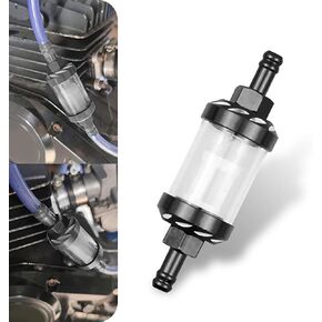 1 PC Car Transparent Visible Fuel Filter, 3.46" x 1.1" x 0.31" MTG-6599 Surface Batch Decorative Tempered Glass Oil Level Filter Cup, Modified Accessories for Cars, Motorcycles, SUVs (Gold)