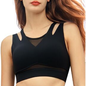 Womens' Sports Bra,Sports Bras for Women Medium Support with Removable Cups Workout Yoga Bra