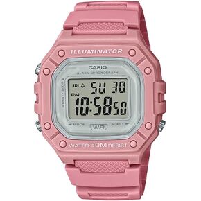 Casio Illuminator Alarm Chronograph Digital Sport Watch (Model W218HC-4A2V) (Light Pink)
