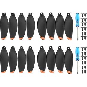 (24 Pcs) Mavic Mini 2/Mini 2 SE/Mini SE/Mini 4K Propellers Compatible with DJI Mini 2/Mini SE/Mini 2 SE/Mini 4K Drone Replacement Low-Noise and Quick-Release Blades Props Accessories (Orange)