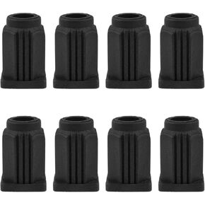 Caster Cover Square Insert Square Caster Sleeve Caster Socket for All Kinds of Universal Wheel Chairs and Tables (25 * 38mm,Inner Diameter 11mm) 8pcs