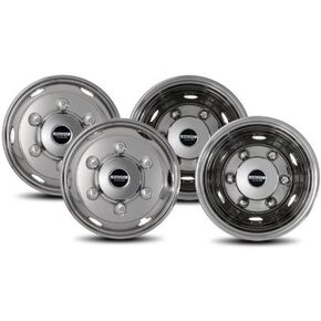 Pacific Dualaies 45-1608 Polished 16 Inch 6 Lug Stainless Steel Wheel Simulator Kit for 1990-2021 Isuzu & Chevy NPR / W4 / W4500
