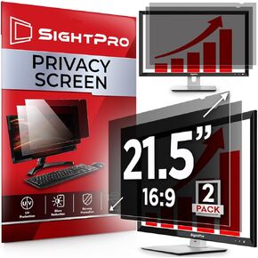 SightPro 27 Inch 16:9 [2 Pack] Computer Privacy Screen Filter for Monitor - Privacy Shield and Anti-Glare Protector