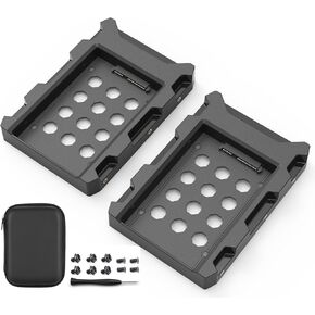 DecorStat 2.5'' SSD SATA to 3.5'' Hard Drive Adapter SSD Mounting Bracket Kit 1 Pack Internal SSD Desktop Adapter Hard Disk Drive Mounting Bracket Tray Case HDD Cage SSD Caddy Holder Converter for PC in Kuwait