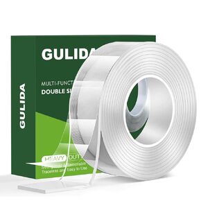 Double Sided Tape Heavy Duty, Multipurpose Removable Nano Mounting Adhesive Grip Tape, Sticky Picture Hanging Adhesive Strips Poster Tape, Household 9.85ft