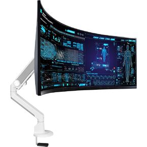 AVLT Single 13"-38" Monitor Arm Desk Mount fits One Flat/Curved/Ultrawide Monitor Full Motion Height Swivel Tilt Rotation Adjustable Monitor Arm - VESA/C-Clamp/Cable Management