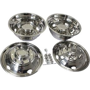 19.5 Inch 8 Lugs Stainless Steel Wheel Simulators for 2003-2004 Ford F450 F550 Truck