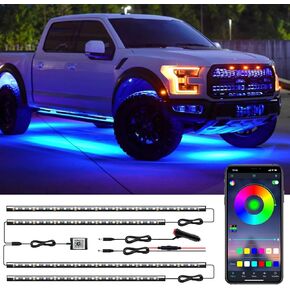 Car Underglow Lights, Underglow Kit for Car, LED Lights for Car Bright Multi Color Waterproof Car Lights Exterior, APP Control, Music Mode, Under Lights for Cars, SUV, Trucks, DC 12V