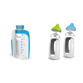 Kiinde Twist Pouch Direct-Pump Direct-Feed Twist Cap Breast Milk Storage Bag for Pumping, Freezing, Heating and Feeding, Pre-Sterilized, Breast Feeding Essentials, 6 Ounce, Pack of 20
