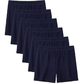 6 Pack Cotton Girls Bike Shorts Girls Shorts Girls Clothes Cartwheel Kids Shorts Under Dress Breathable Multi-Color