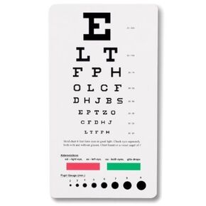 SNELLEN Pocket Eye Chart - Eye Test